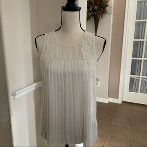 American Eagle Outfitters off white chiffon top small